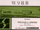 A W9BB QSL card from the time Bill Simons developed microphones at Shure Microphones and Electronic Components in Evanston, Illinois.