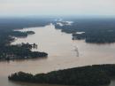 Flood waters in North Carolina after Hurricane Helene. [1SG Leticia Samuels, NCNG, photo]