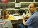 Joe Counsil, K0OG, and a young future ham at the W0GS Field Day GOTA station. [Steve Miller, N6RHQ, photo]
