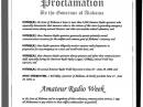 The governor of Alabama has proclaimed June 23-29 Amateur Radio Week in Alabama.