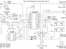 Figure 3. Circuit diagram and keyer parts list:
 B1, B2  AA size batteries in series connected holder.
  C1, C2  0.1 F,  25 V ceramic capacitor.
  C3-C6  0.01 F,  25 V ceramic capacitor.
  C7  0.001 F,  25 V ceramic capacitor.
  C8  100 pF, 25 V ceramic capacitor.
  D1, D2  1S1588 diodes.
  FB1-3  FB-101 ferrite bead.
  Tr1  2N7000 field effect transistor.
  R1  100 ohm 1/4 W carbon or composition resistor.
  R2, R5  4700 ohm 1/4 W carbon or composition resistor.
  R3  100,000 ohm 1/4 W carbon or composition resistor.
  R4, R6, R7  10,000 ohm 1/4 W carbon or composition  resistor.
  R8/VR2  1000 ohm 1/4 W carbon or composition audio taper  potentiometer.
  R9/VR1  50,000 ohm 1/4 W carbon or composition linear  taper potentiometer.
  U1  16F819 PIC processor with authors firmware.
  U2  24LC64 EEPROM (switch matrix IC).
